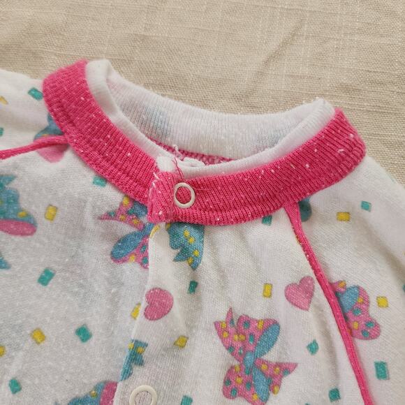Vintage Bows Footed Pjs 3-6 months - Picture 3 of 8